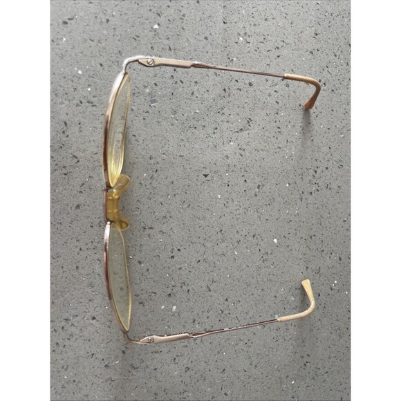 Safilo Eyeglasses Frames ONLY Elasta 51-17-130 4672 K9N gold half rim Italy Vtg - Picture 2 of 16